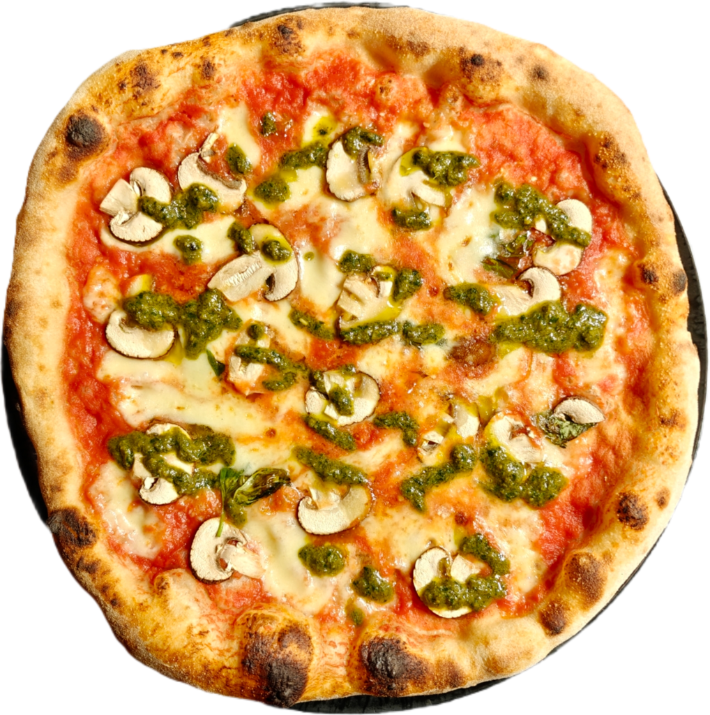 Speisekarte Pizza Funghi Pesto